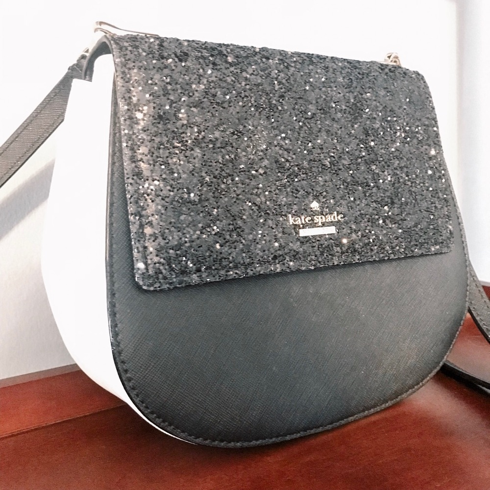 Kate Spade Black And White Crossbody Purse